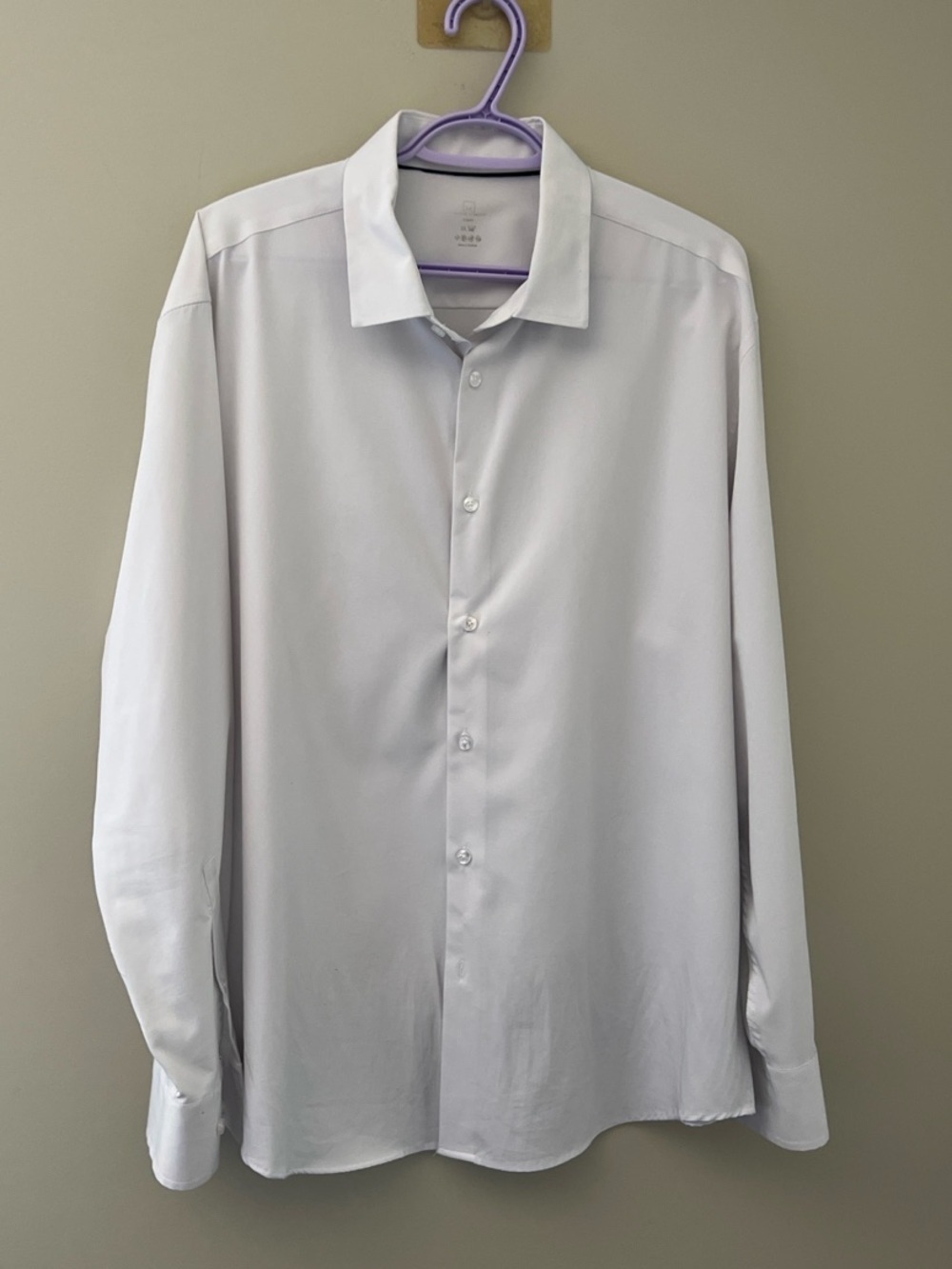Michael Strahan Modern Fit White Stretch Dress Shirt XL 17½ 34/35